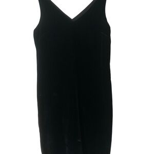 Classic Deep Navy Velvet Slip Dress